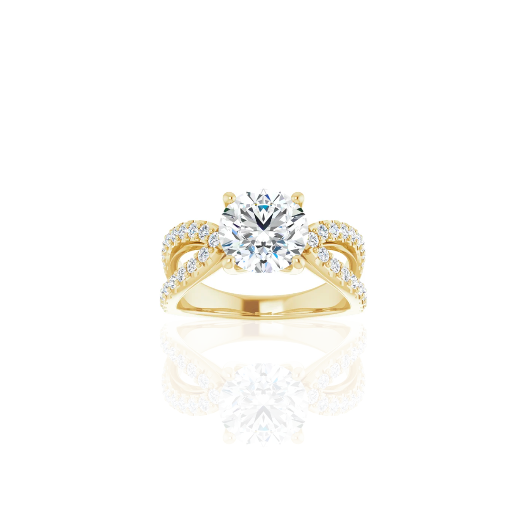 Cathedral | Wide Band Infinity | Diamond Wedding Ring