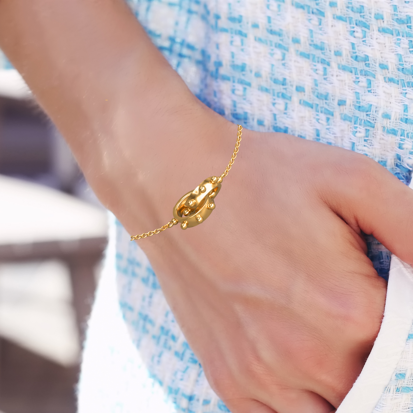 Orbit Interlocking Bracelet | 18K Gold