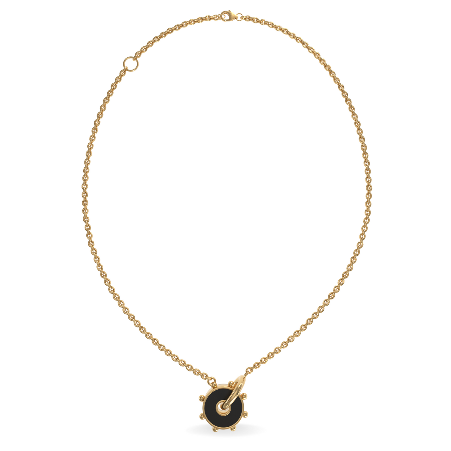 Mini Orbit Reversible Interlocking Necklace | 18K Gold
