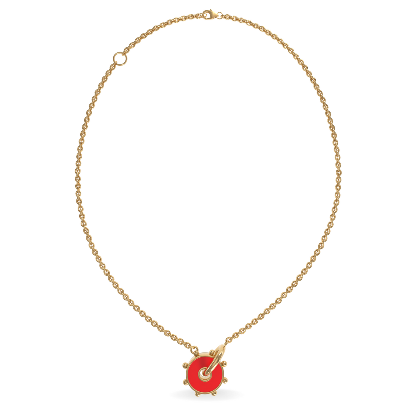 Mini Orbit Reversible Interlocking Necklace | 18K Gold