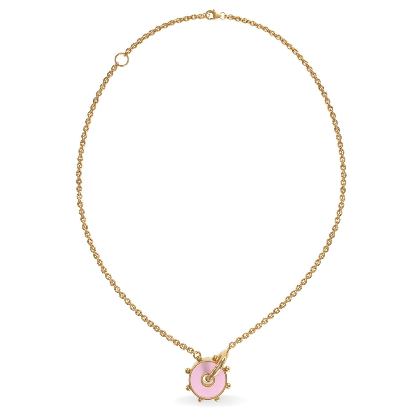 Mini Orbit Reversible Interlocking Necklace | 18K Gold
