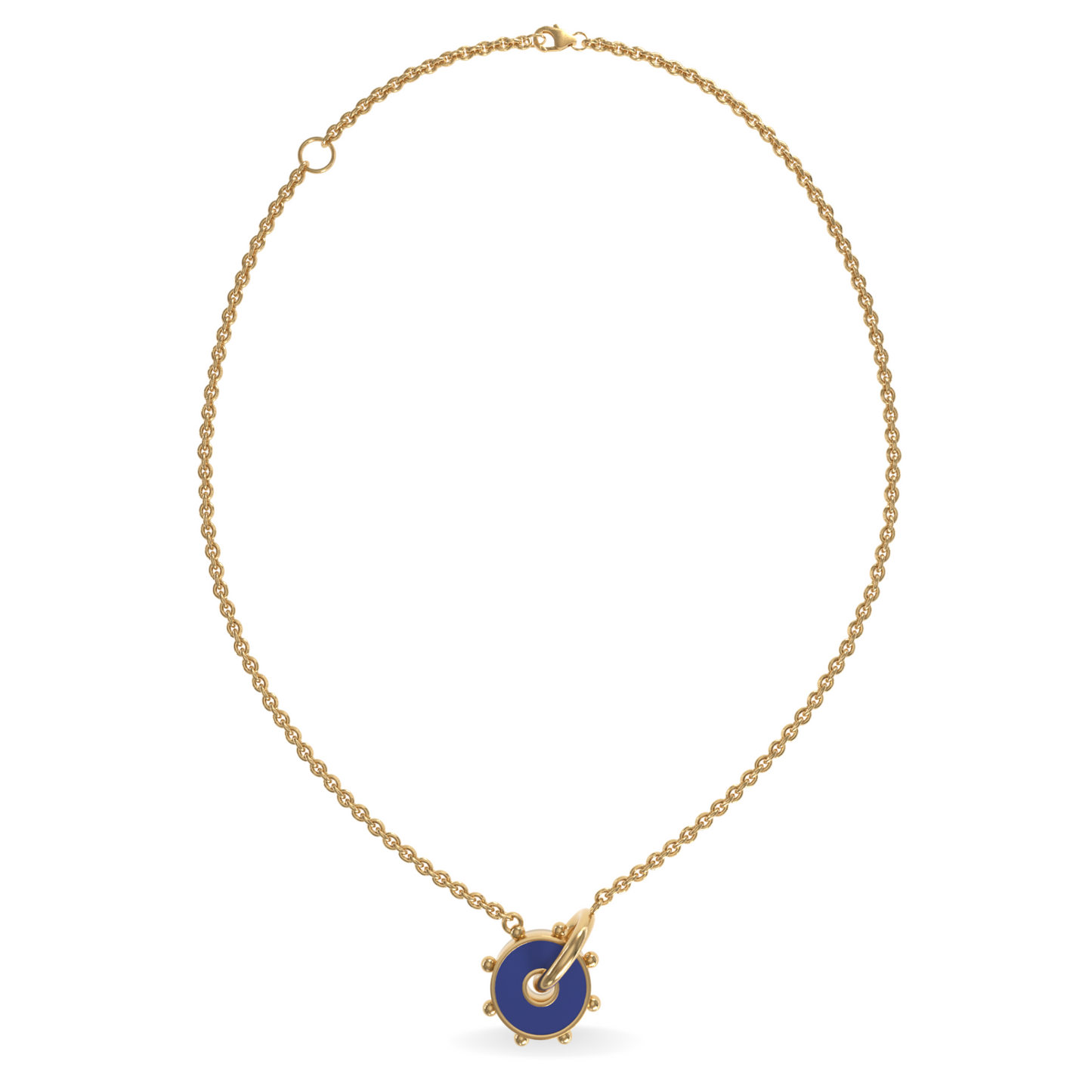 Mini Orbit Reversible Interlocking Necklace | 18K Gold