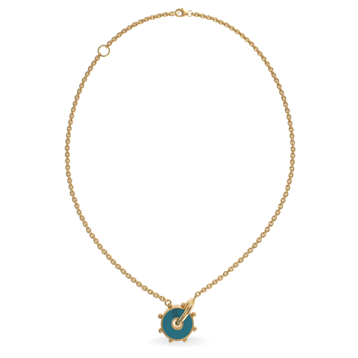 Mini Orbit Reversible Interlocking Necklace | 18K Gold