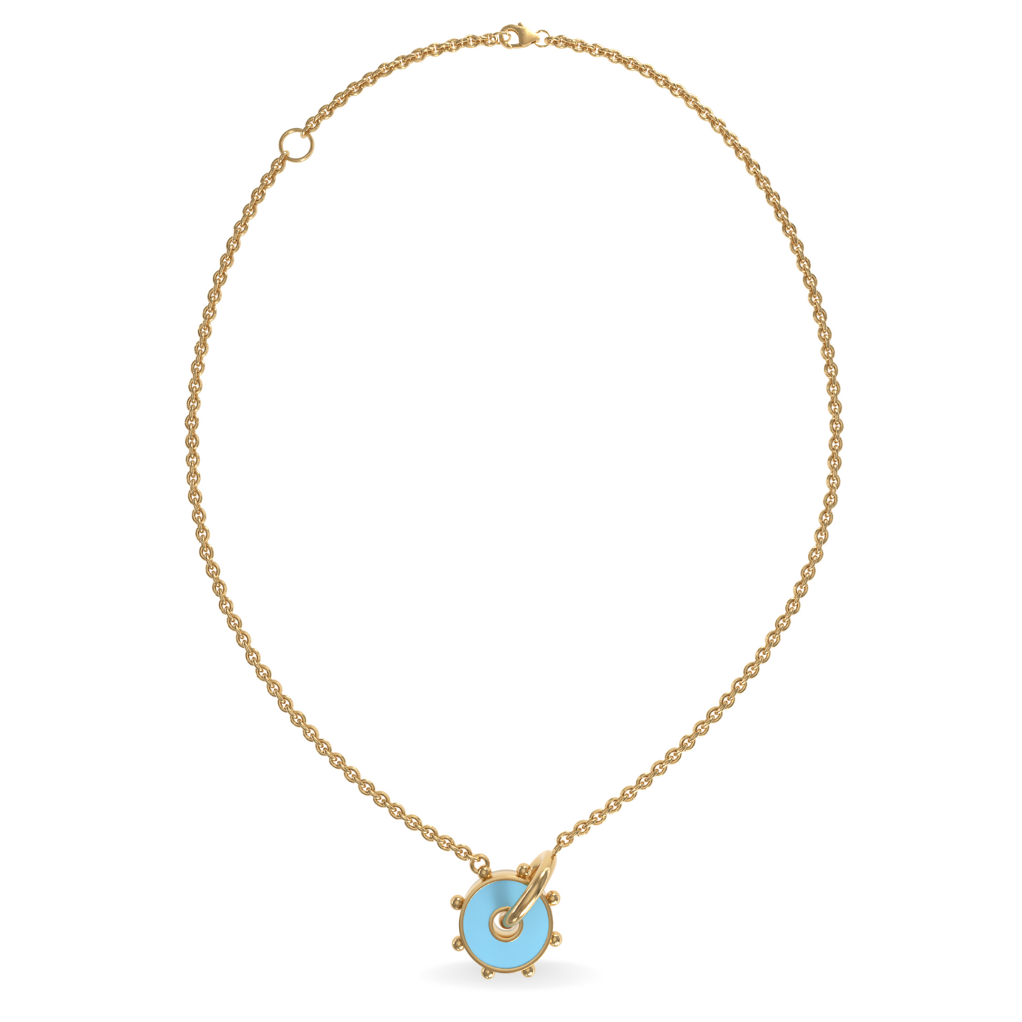 Mini Orbit Reversible Interlocking Necklace | 18K Gold