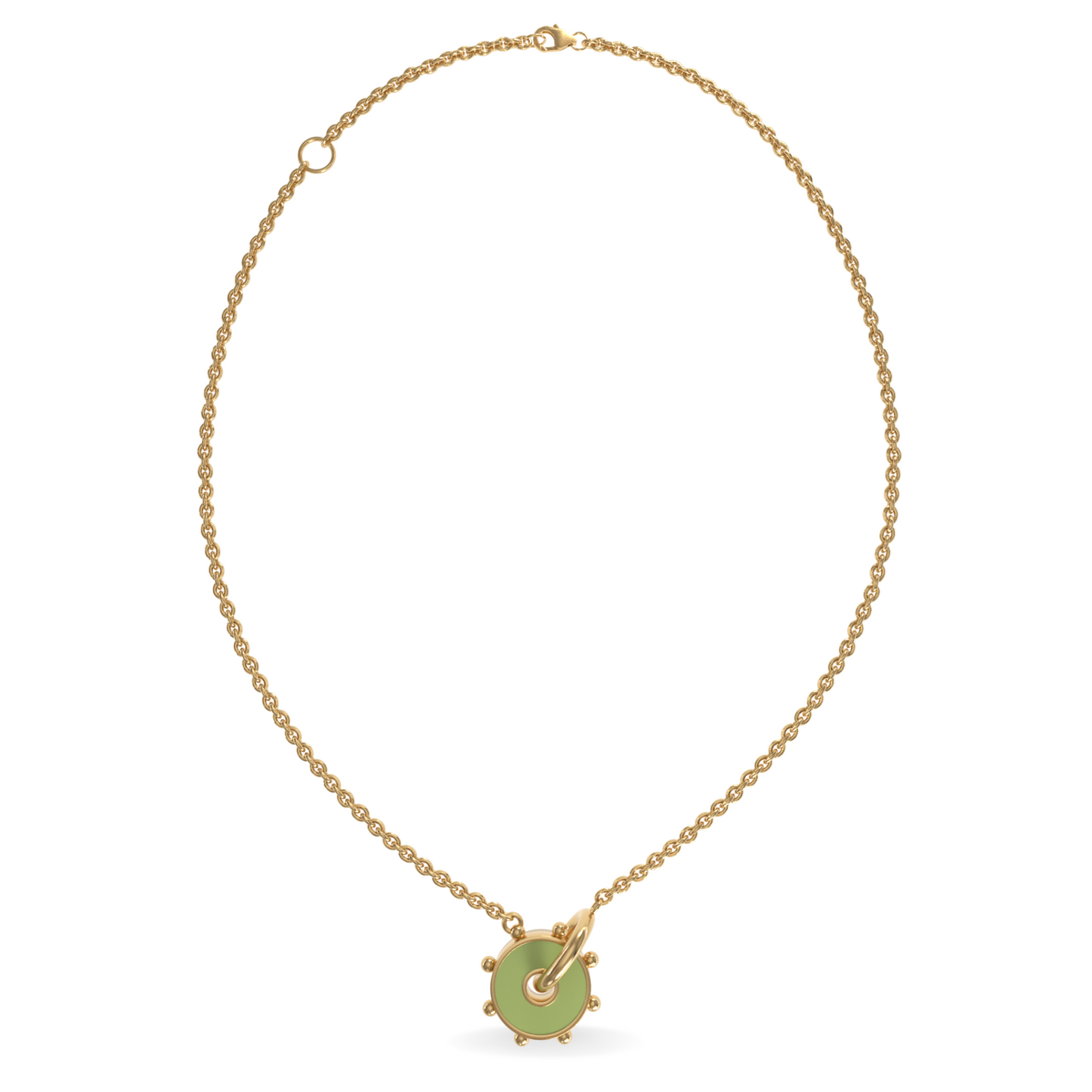 Mini Orbit Reversible Interlocking Necklace | 18K Gold