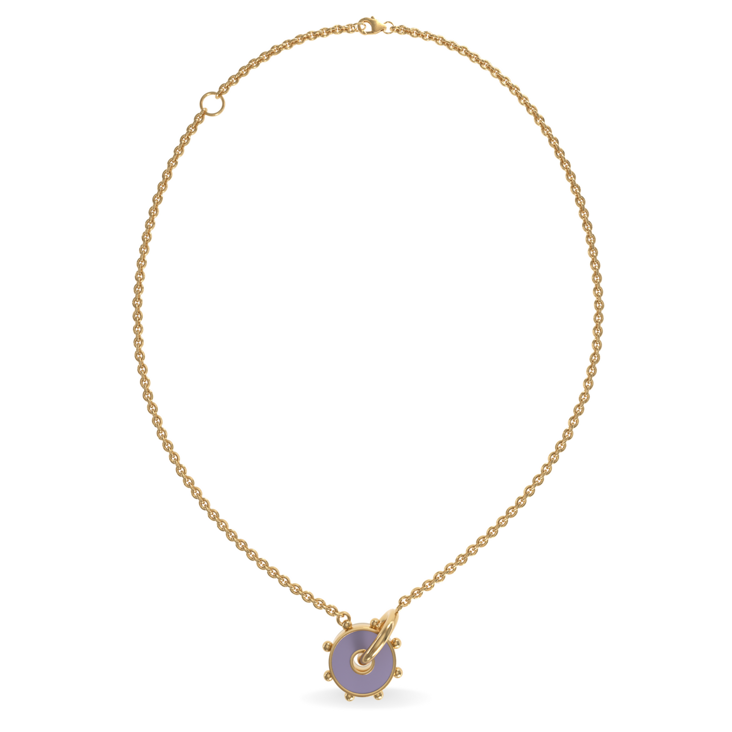 Mini Orbit Reversible Interlocking Necklace | 18K Gold