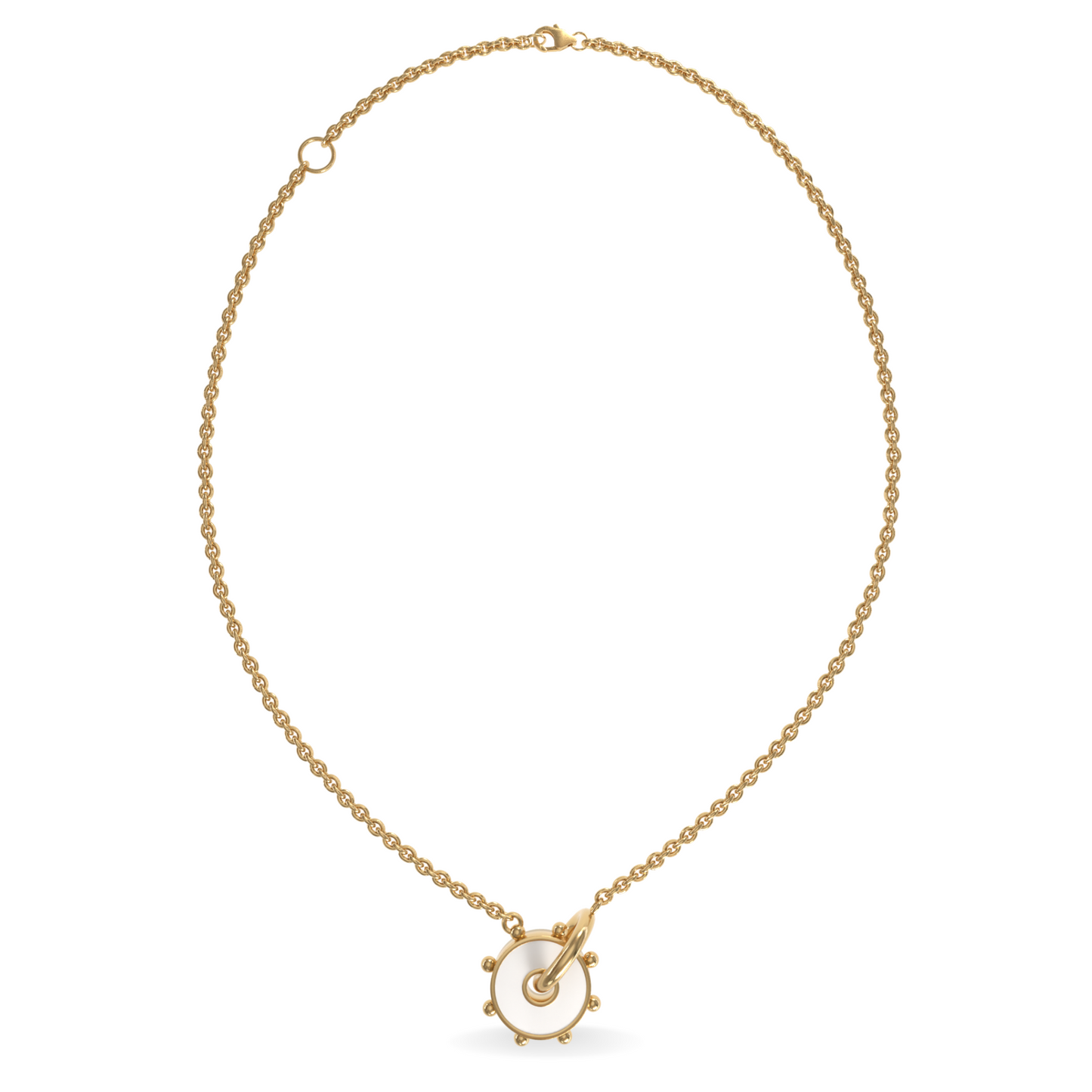 Mini Orbit Reversible Interlocking Necklace | 18K Gold