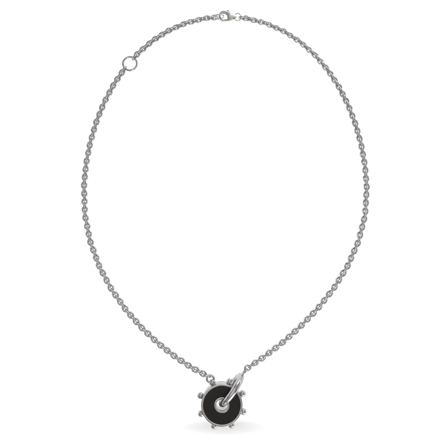 Mini Orbit Reversible Interlocking Necklace | Sterling Silver