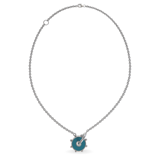 Mini Orbit Reversible Interlocking Necklace | Sterling Silver