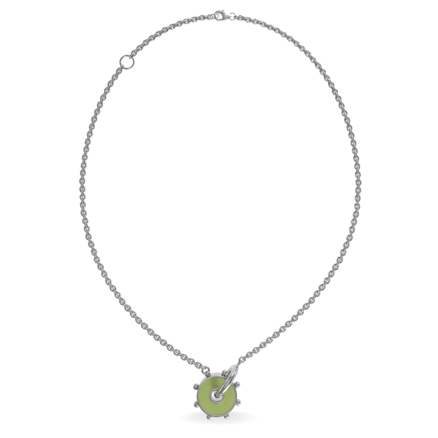 Mini Orbit Reversible Interlocking Necklace | Sterling Silver