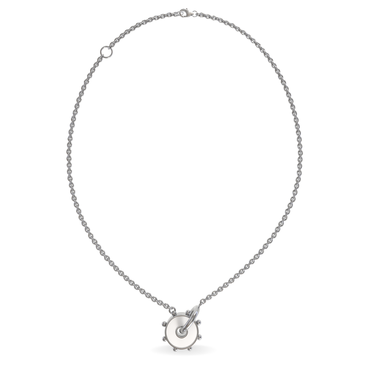 Mini Orbit Reversible Interlocking Necklace | Sterling Silver