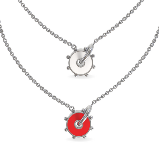 Mini Orbit Reversible Interlocking Necklace | Sterling Silver