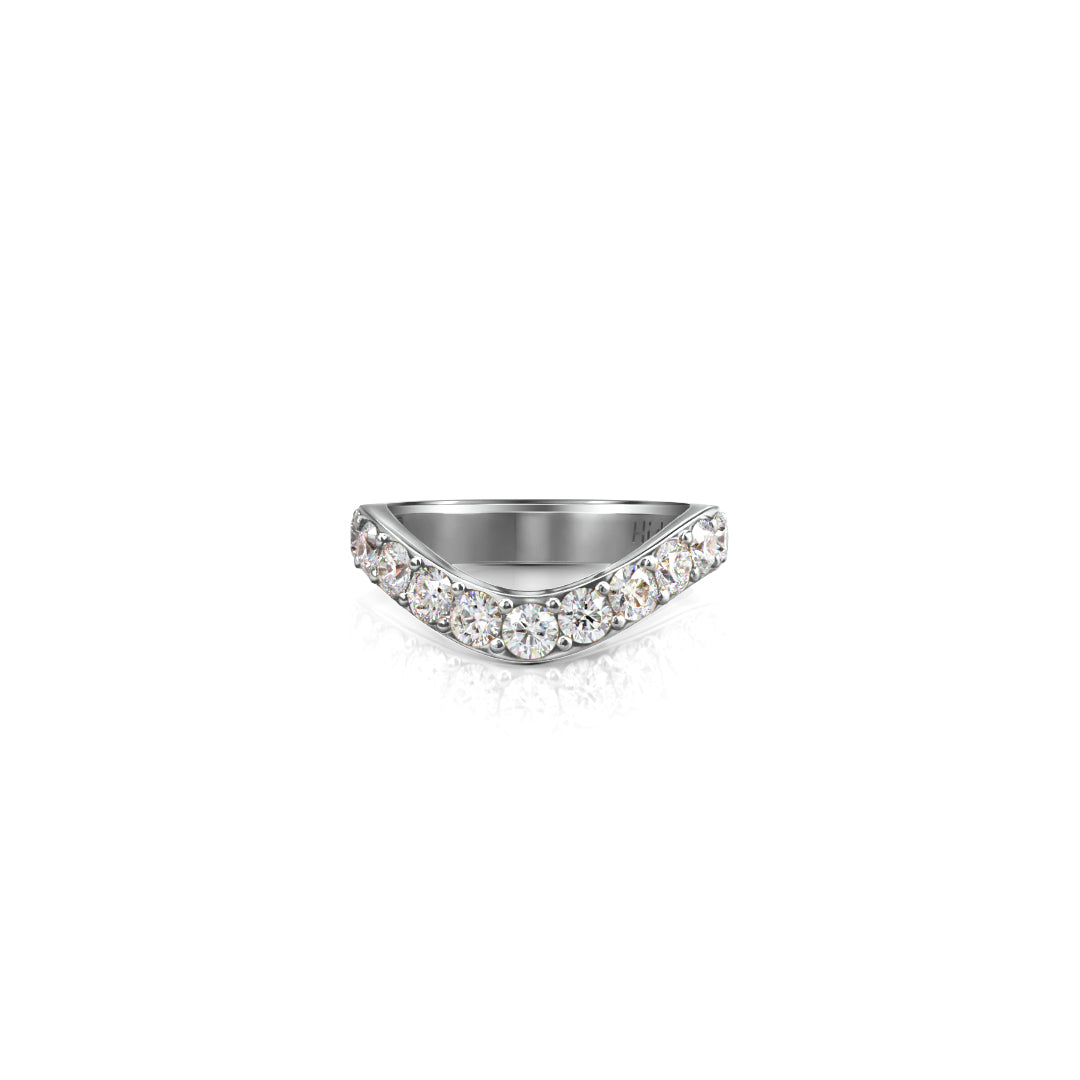 Cigar Diamond Shadow Band, large | 14K Gold 14K White Gold Ring {{ catogery }} {{ Collections }}