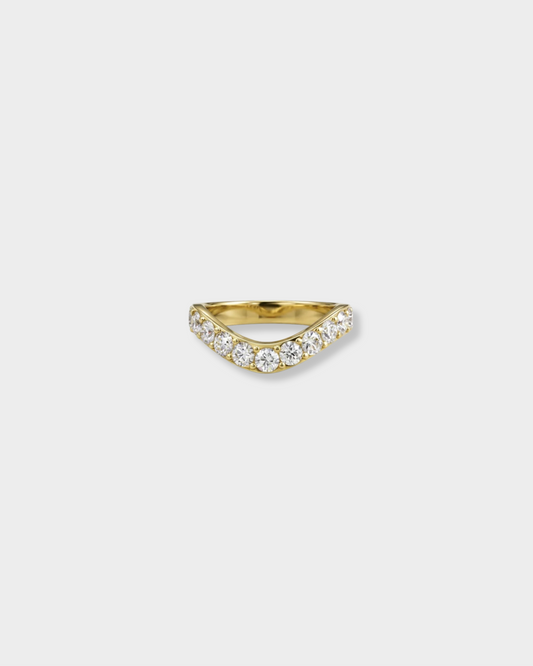 Cigar Diamond Shadow Band, large | 14K Gold Ring {{ catogery }} {{ Collections }}