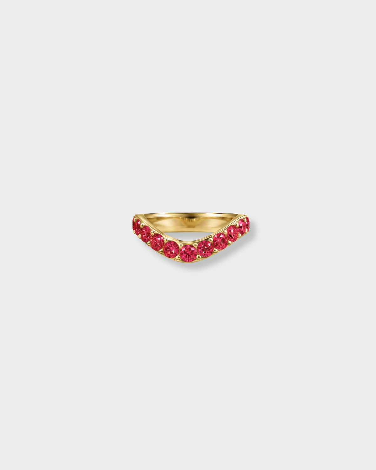 Cigar Gemstone Shadow Band, large | 14K Gold Ring {{ catogery }} {{ Collections }}
