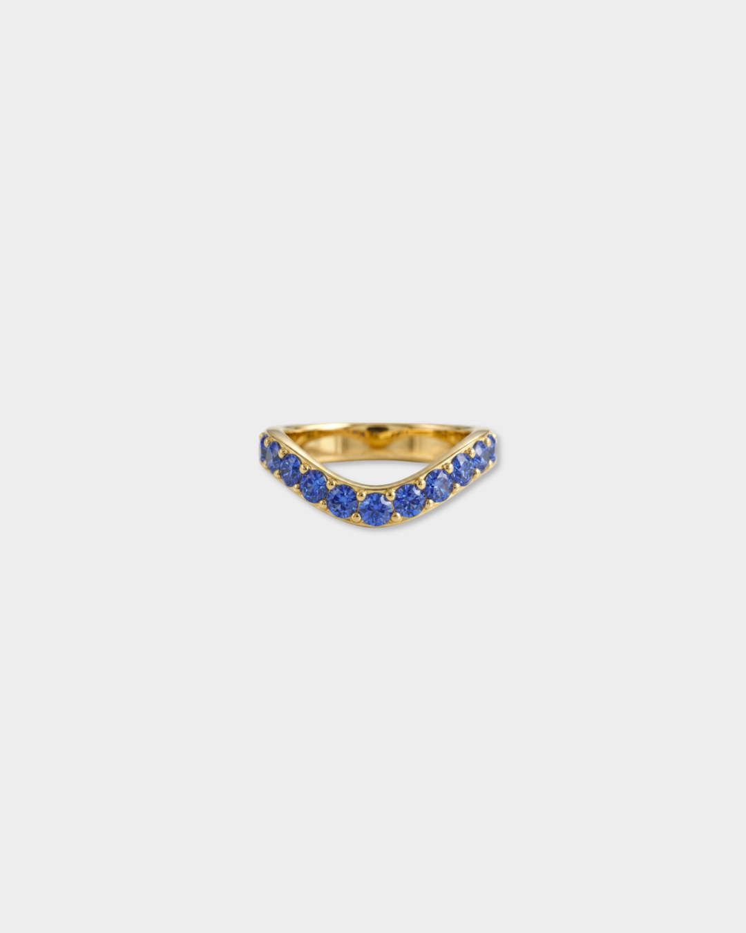 Cigar Gemstone Shadow Band, large | 14K Gold