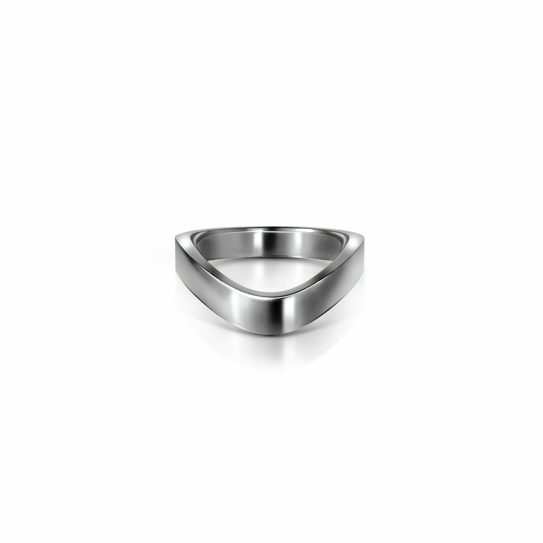 Cigar Shadow Band, large | 14K Gold 14K White Gold Ring {{ catogery }} {{ Collections }}