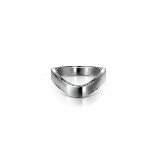 Cigar Shadow Band, large | 14K Gold 14K White Gold Ring {{ catogery }} {{ Collections }}
