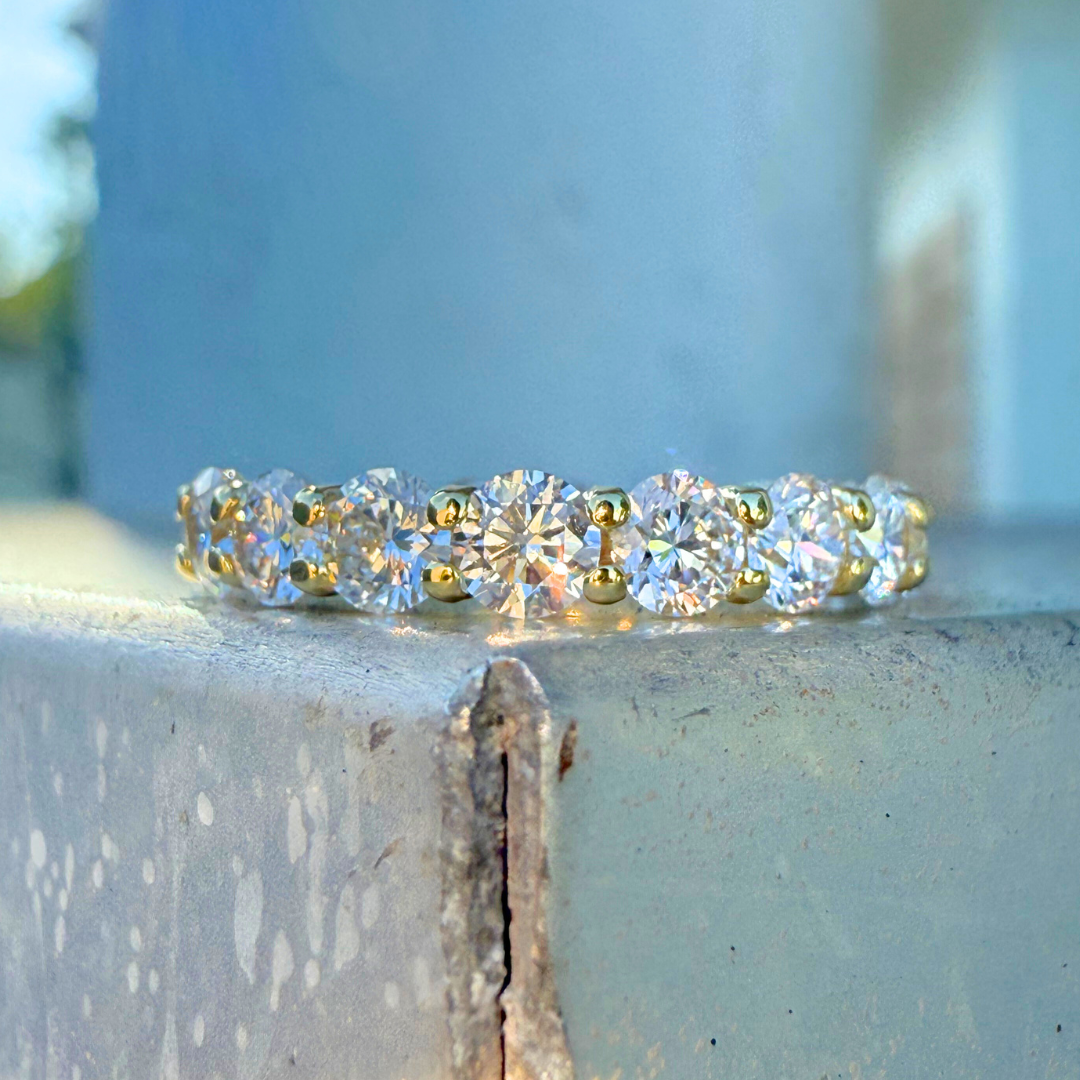 Custom Order | Lab Grown Round Diamond Eternity Band Rings {{ catogery }} {{ Collections }}