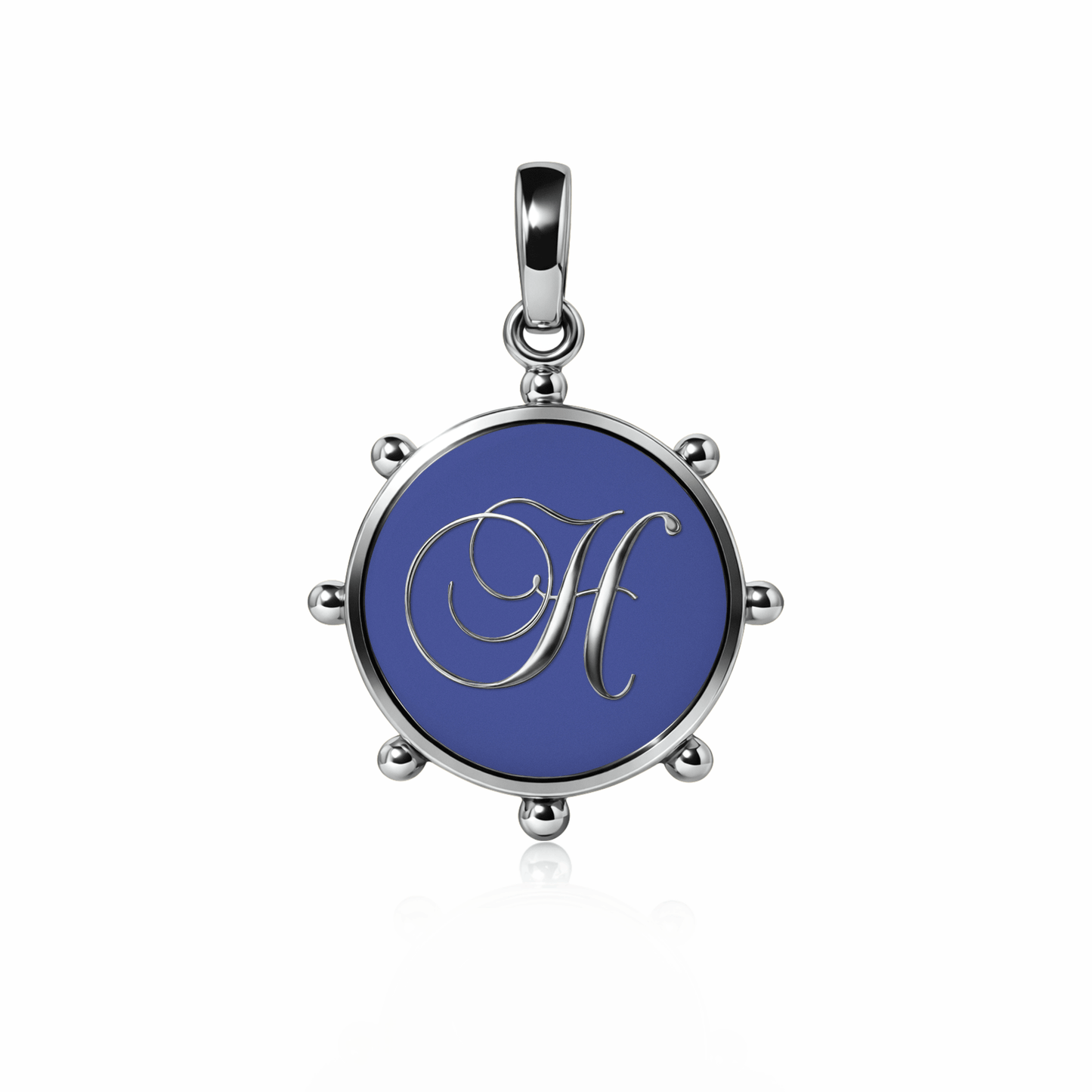 Orbit Charm, large | Sterling Silver Royal Blue {{ catogery }} {{ Collections }}