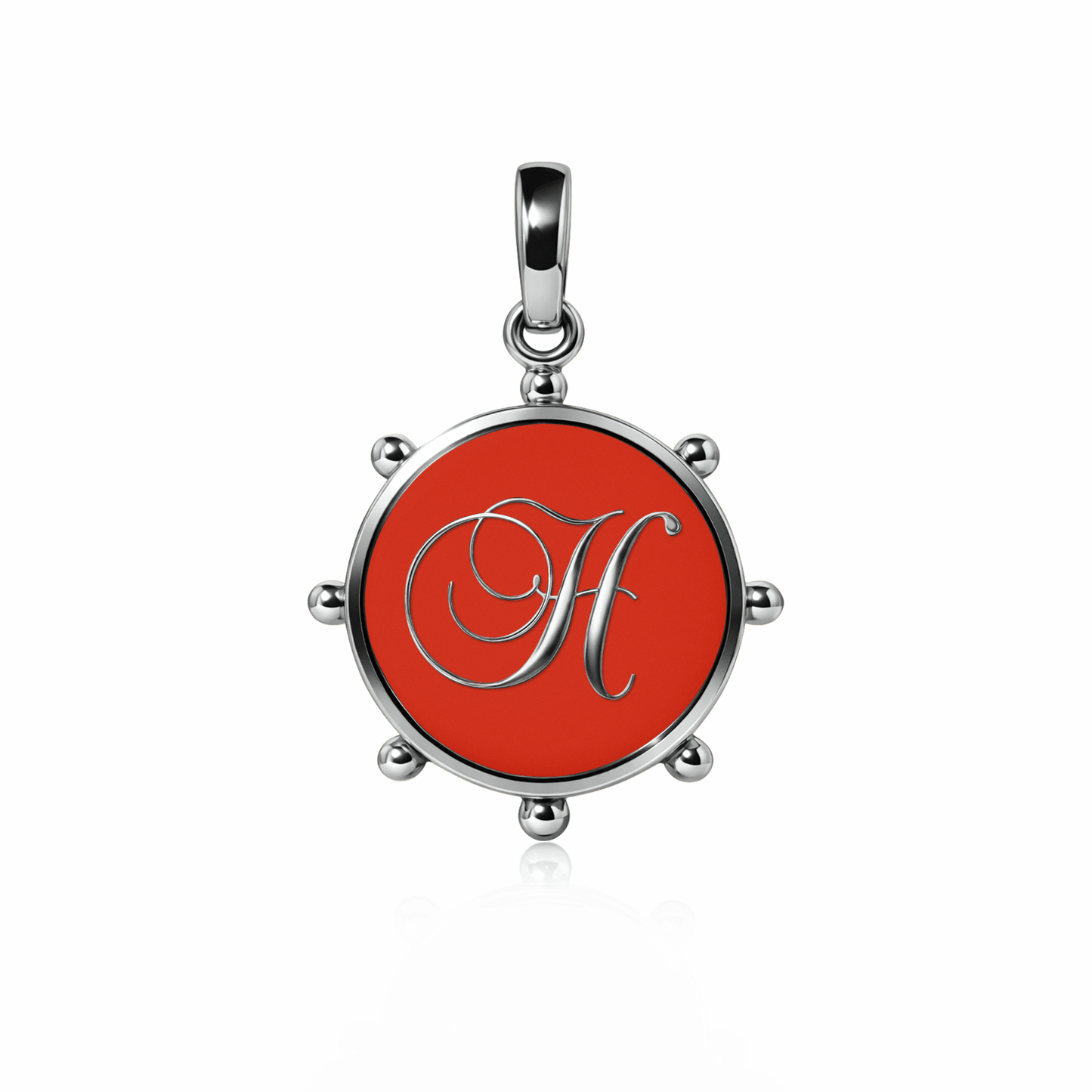 Orbit Charm, large | Sterling Silver Red Clay {{ catogery }} {{ Collections }}