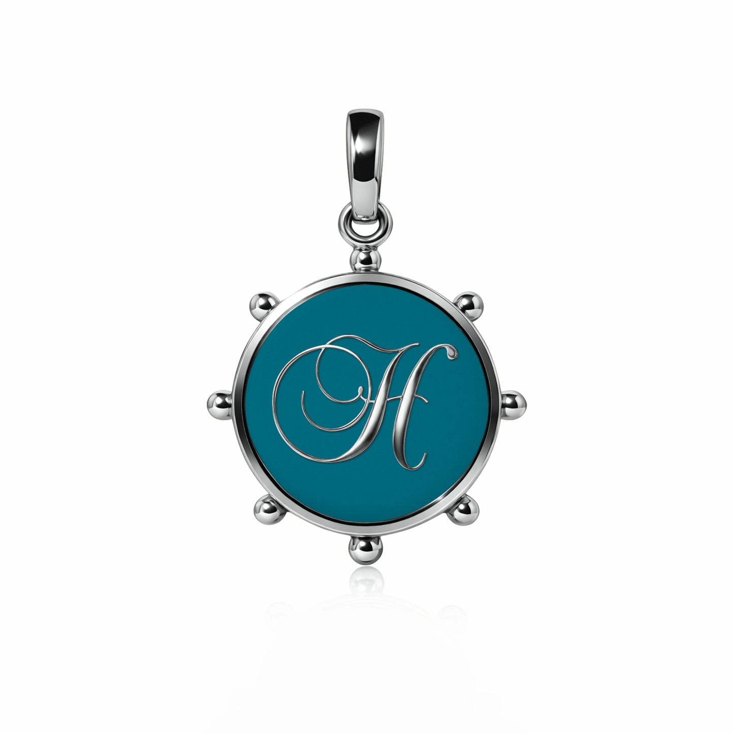 Orbit Charm, large | Sterling Silver Seafoam Green {{ catogery }} {{ Collections }}