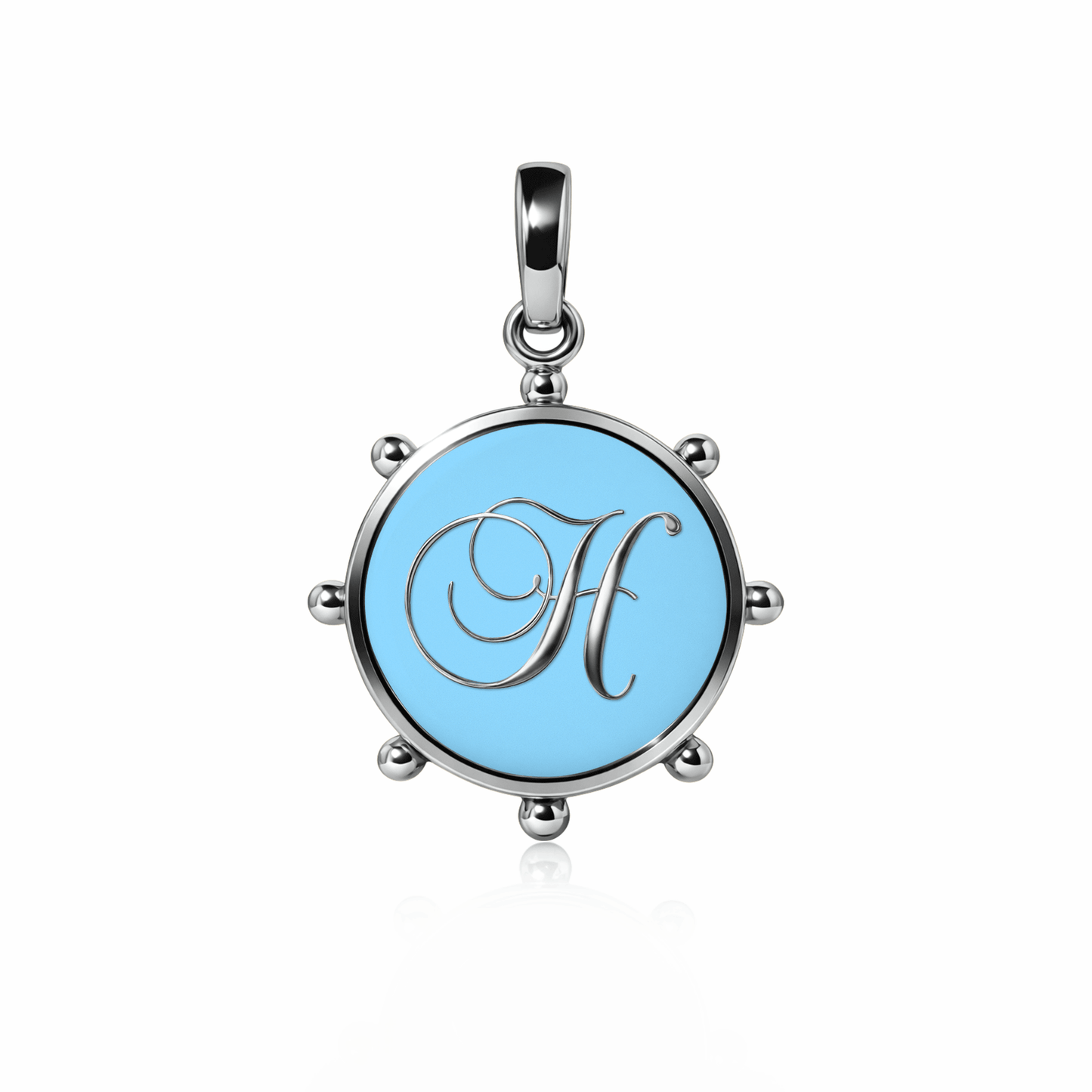 Orbit Charm, large | Sterling Silver Sky Blue {{ catogery }} {{ Collections }}