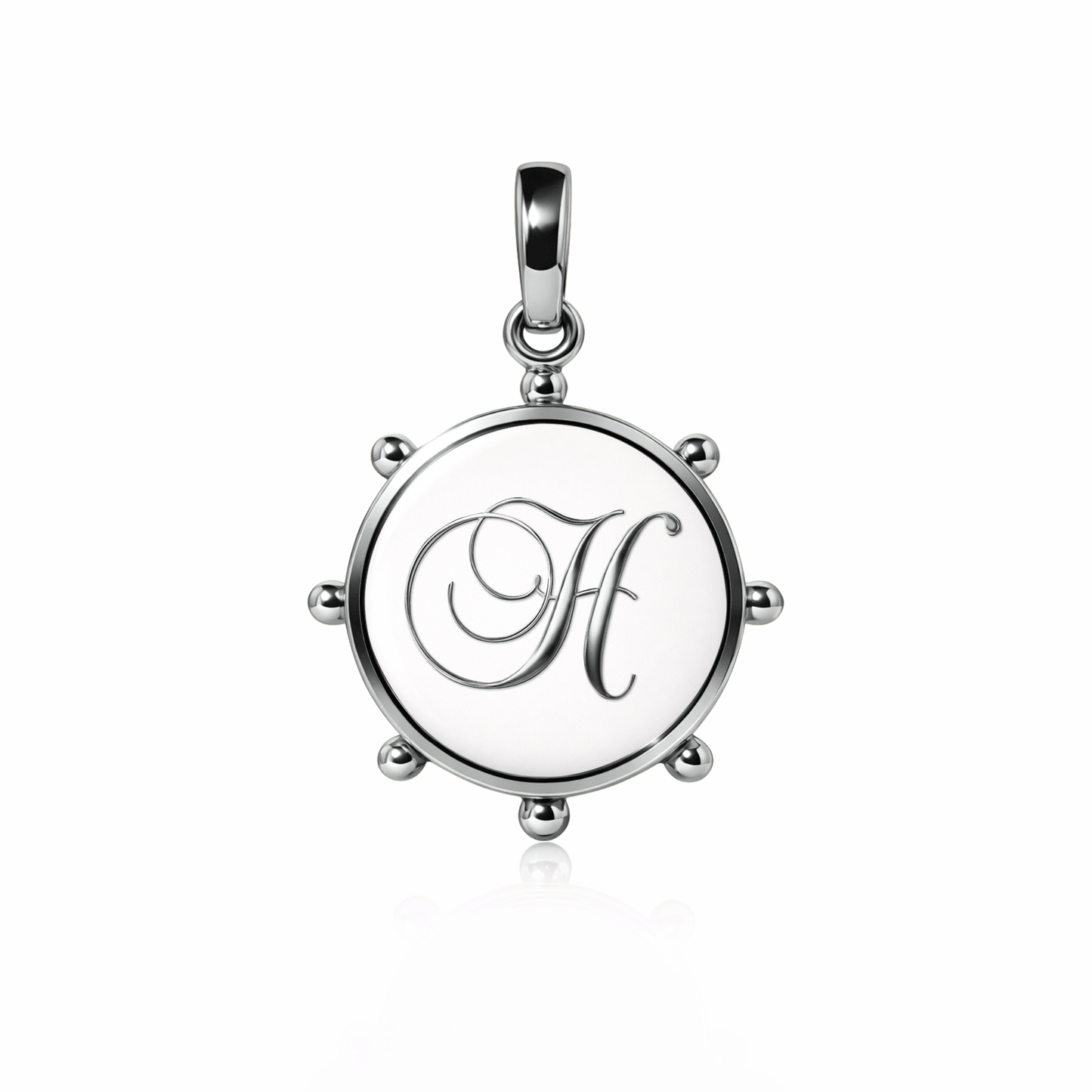 Orbit Charm, large | Sterling Silver White Cloud {{ catogery }} {{ Collections }}