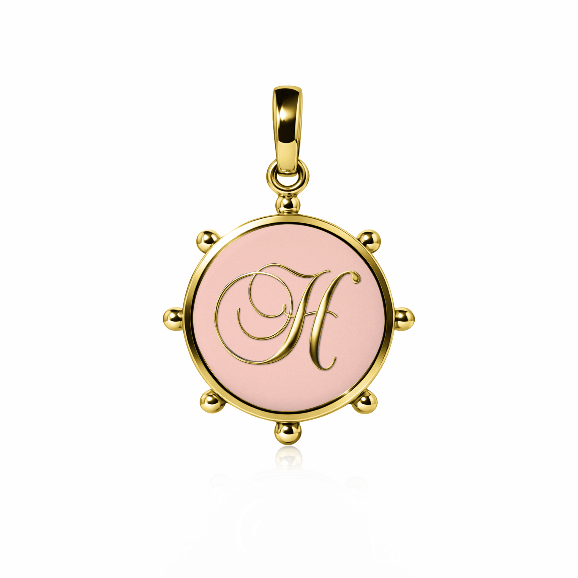 Orbit Charm, large | 14K Gold Rose Petal {{ catogery }} {{ Collections }}