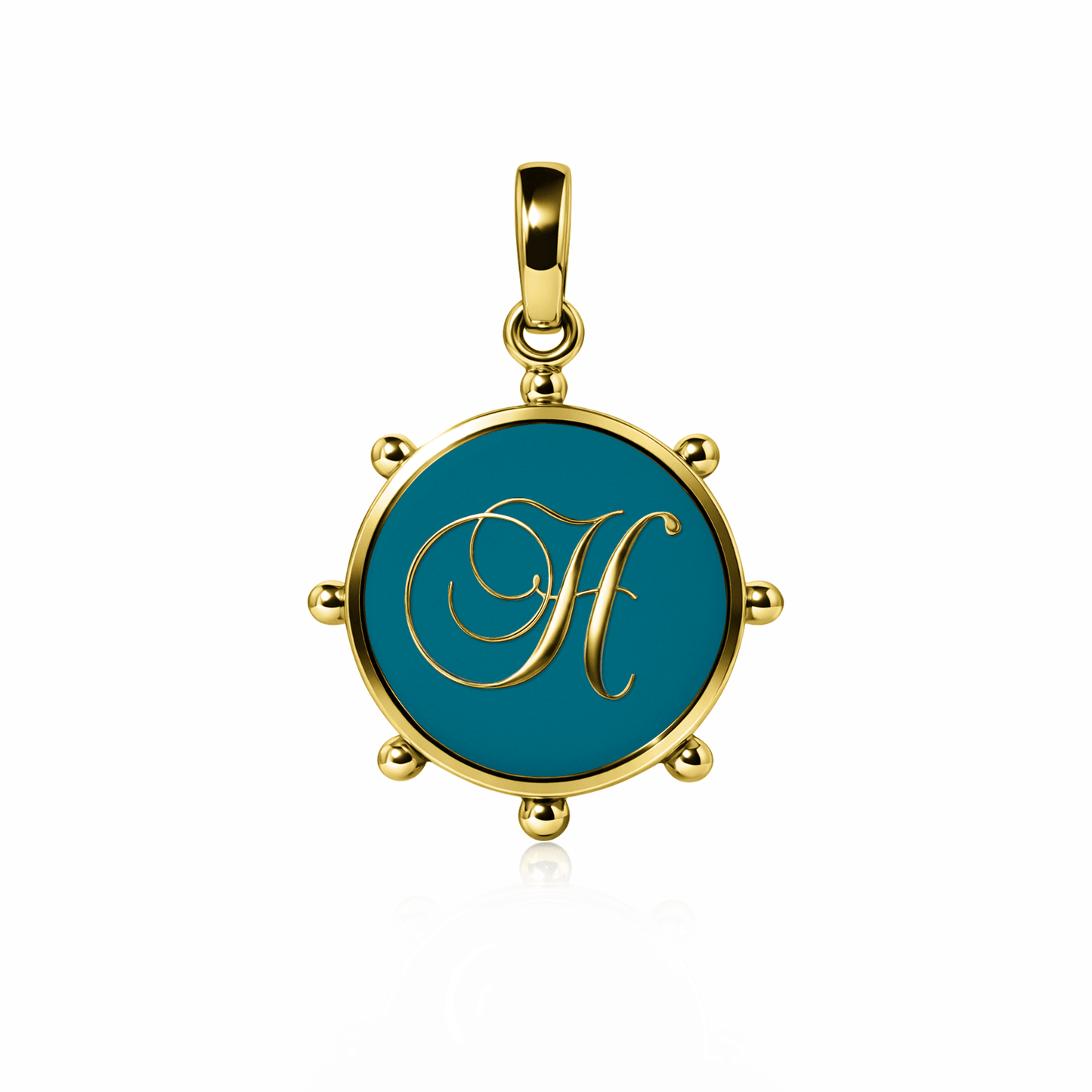 Orbit Charm, large | 14K Gold Seafoam Green {{ catogery }} {{ Collections }}