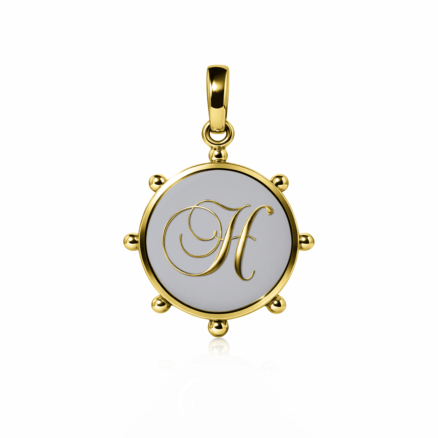 Orbit Charm, large | 14K Gold Steel Gray {{ catogery }} {{ Collections }}