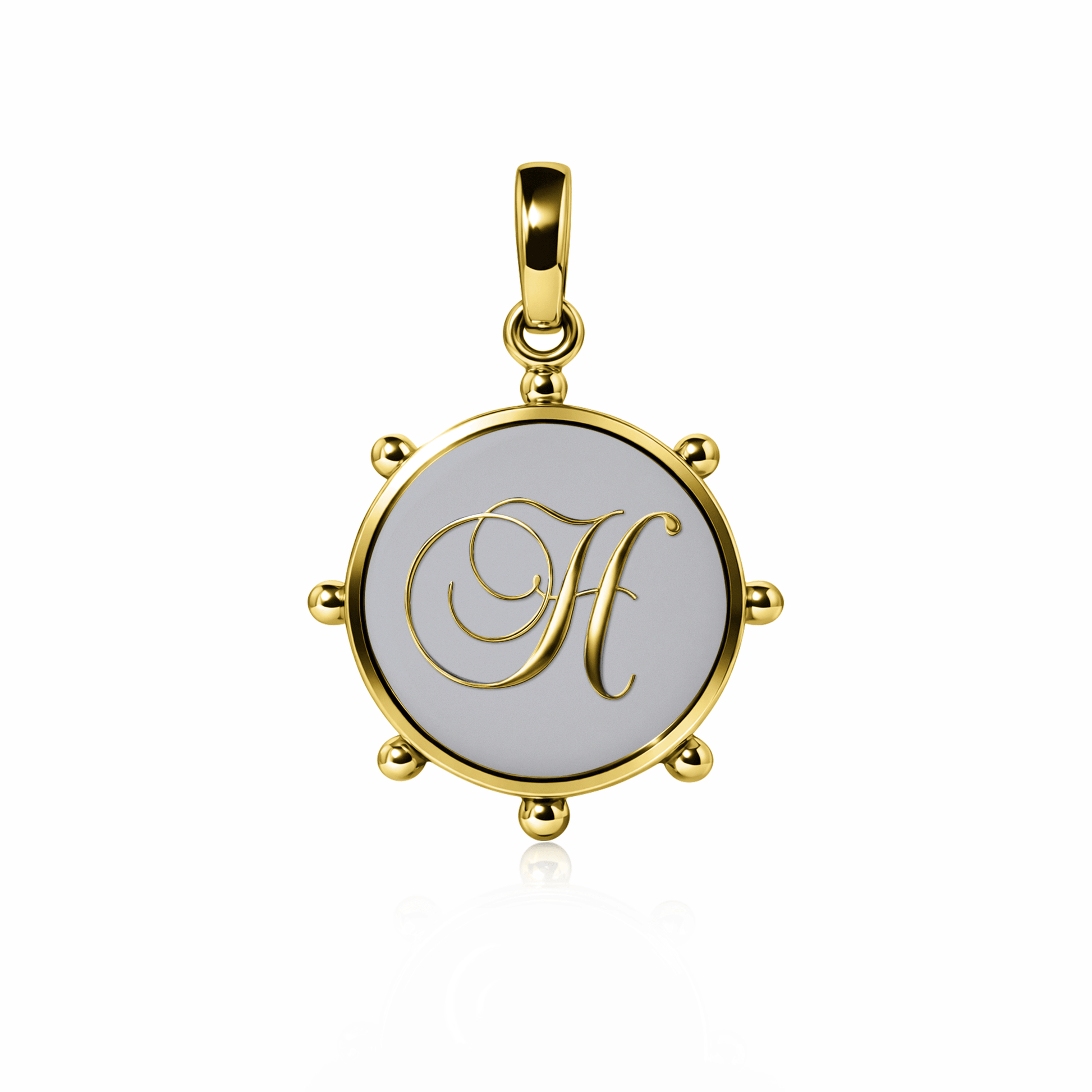 Orbit Charm, large | 14K Gold Steel Gray {{ catogery }} {{ Collections }}