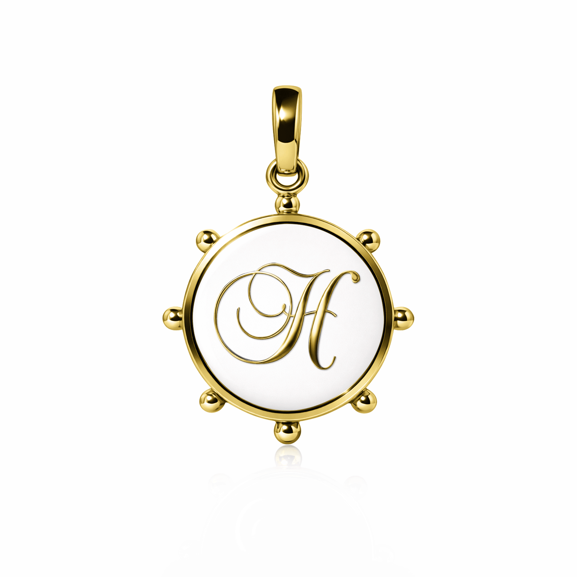 Orbit Charm, large | 14K Gold White Cloud {{ catogery }} {{ Collections }}