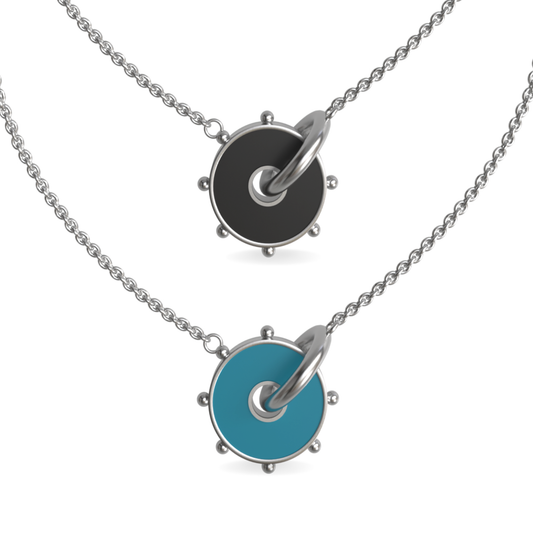 Large Orbit Reversible Interlocking Necklace | Sterling Silver