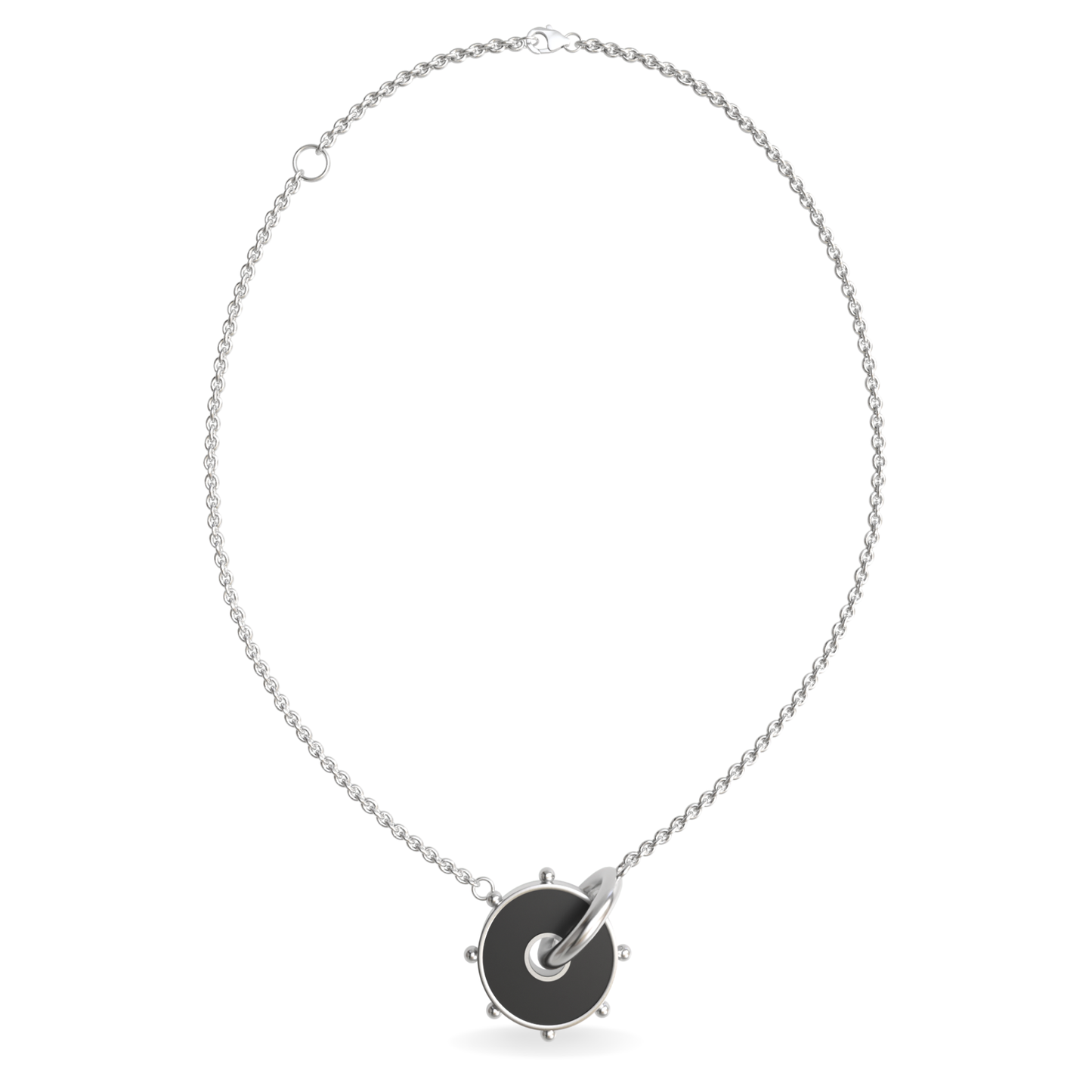 Large Orbit Reversible Interlocking Necklace | Sterling Silver