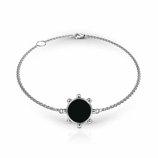 Orbit Bracelet, 1 motif | Sterling Silver Black Night {{ catogery }} {{ Collections }}