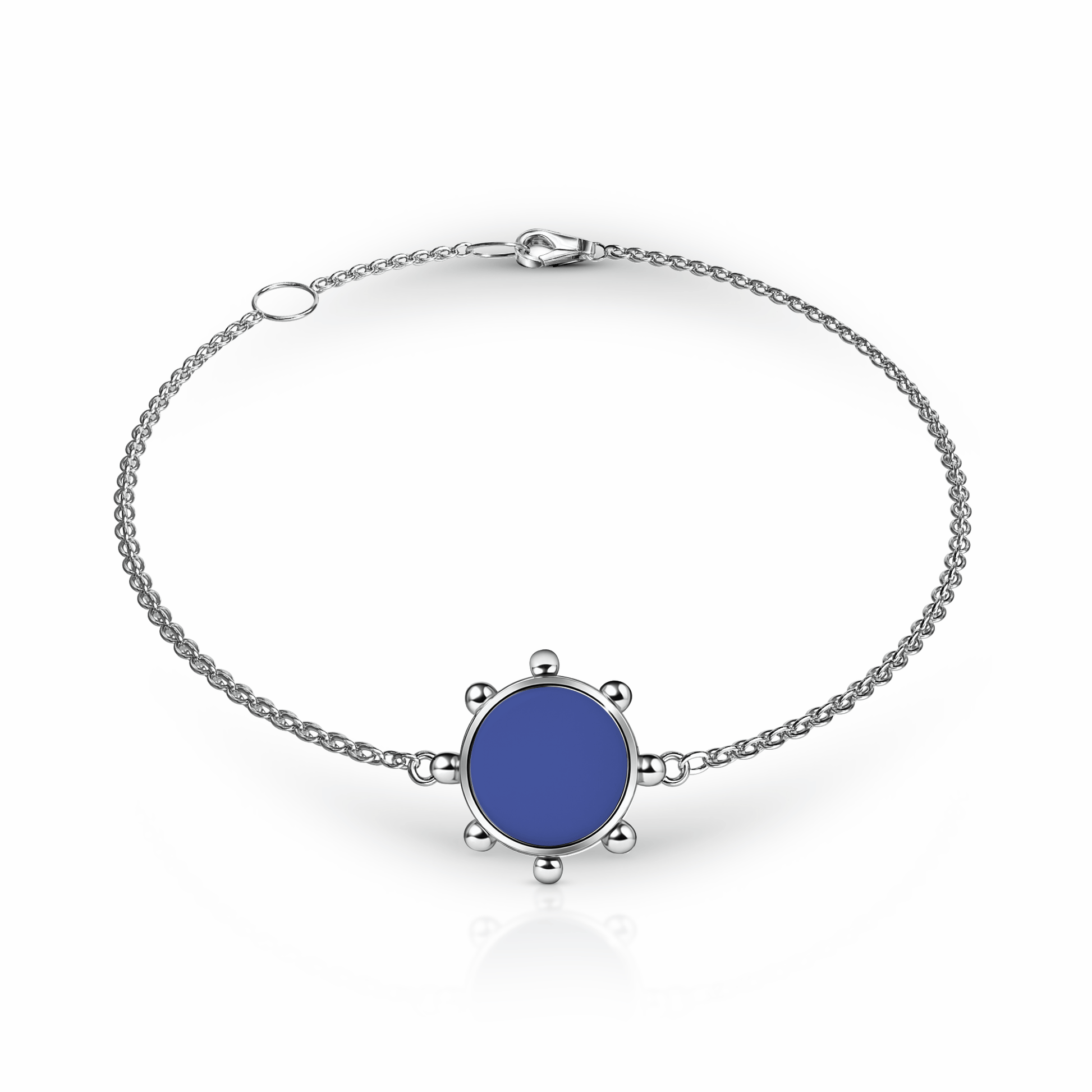 Orbit Bracelet, 1 motif | Sterling Silver Royal Blue {{ catogery }} {{ Collections }}