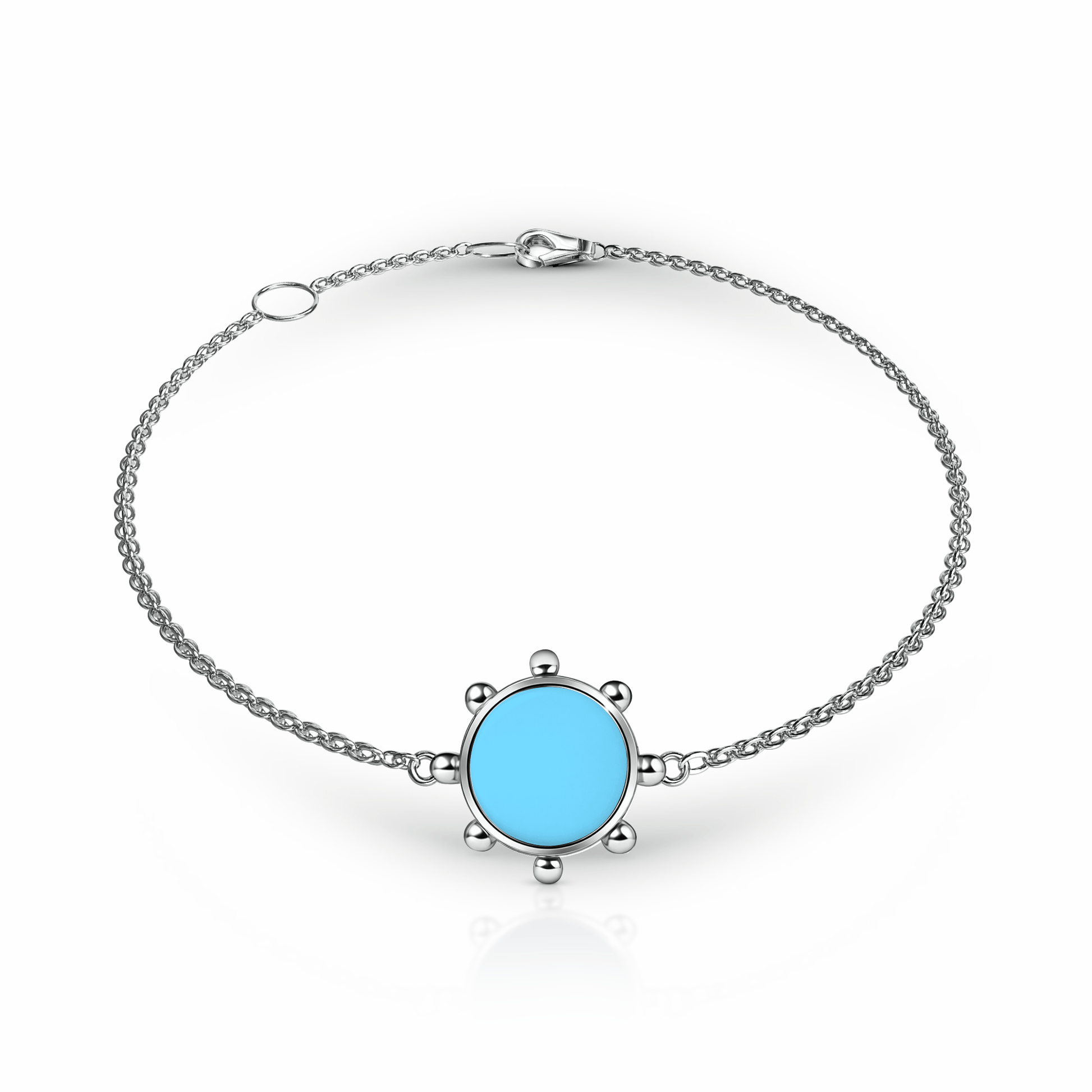 Orbit Bracelet, 1 motif | Sterling Silver Sky Blue {{ catogery }} {{ Collections }}
