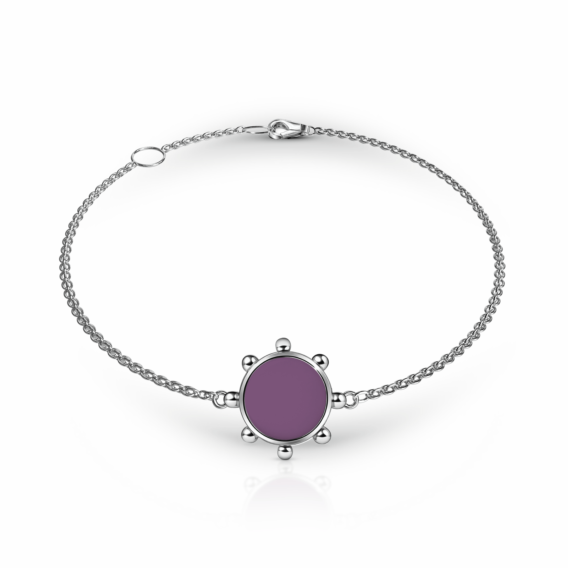 Orbit Bracelet, 1 motif | Sterling Silver Sunset Purple {{ catogery }} {{ Collections }}