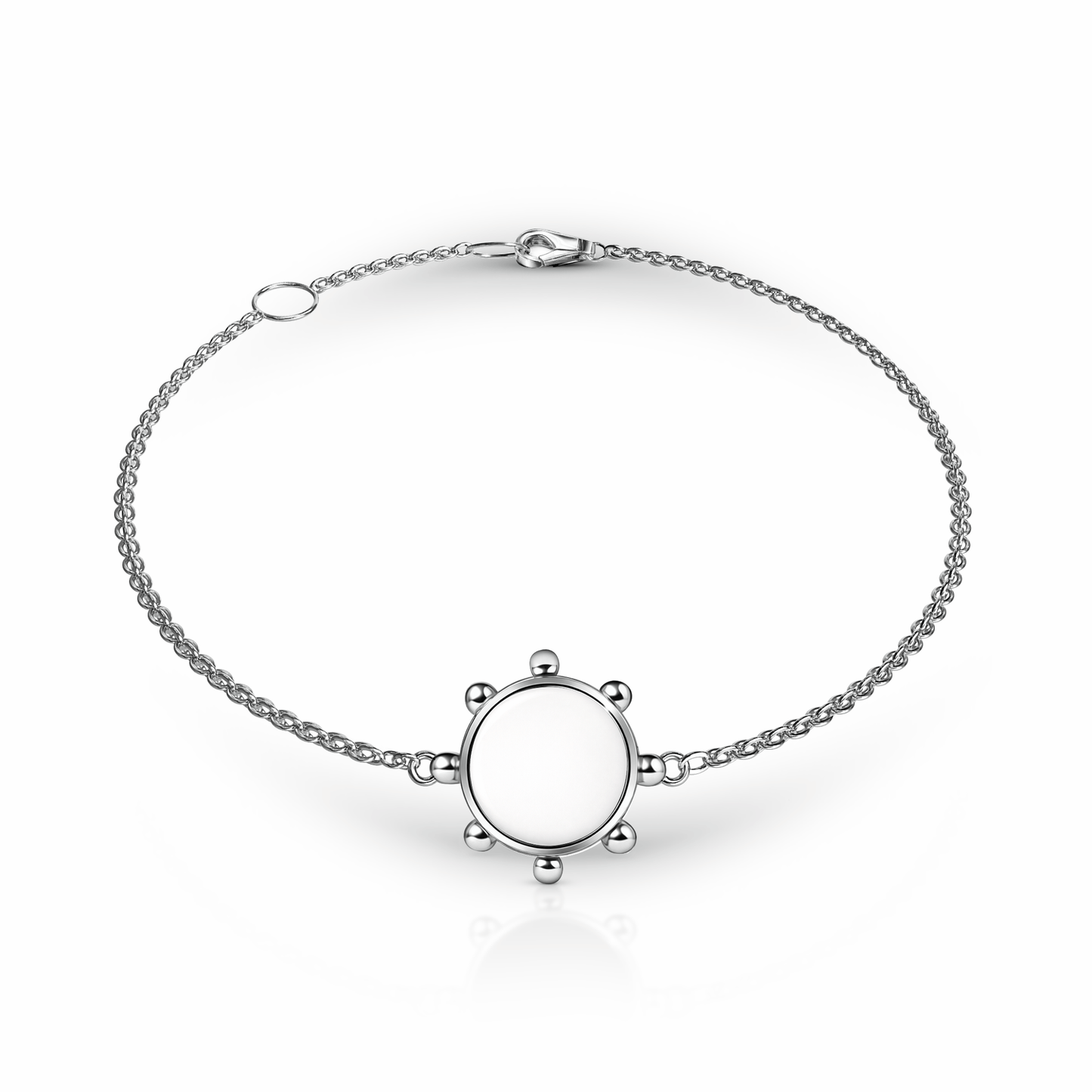 Orbit Bracelet, 1 motif | Sterling Silver White Cloud {{ catogery }} {{ Collections }}