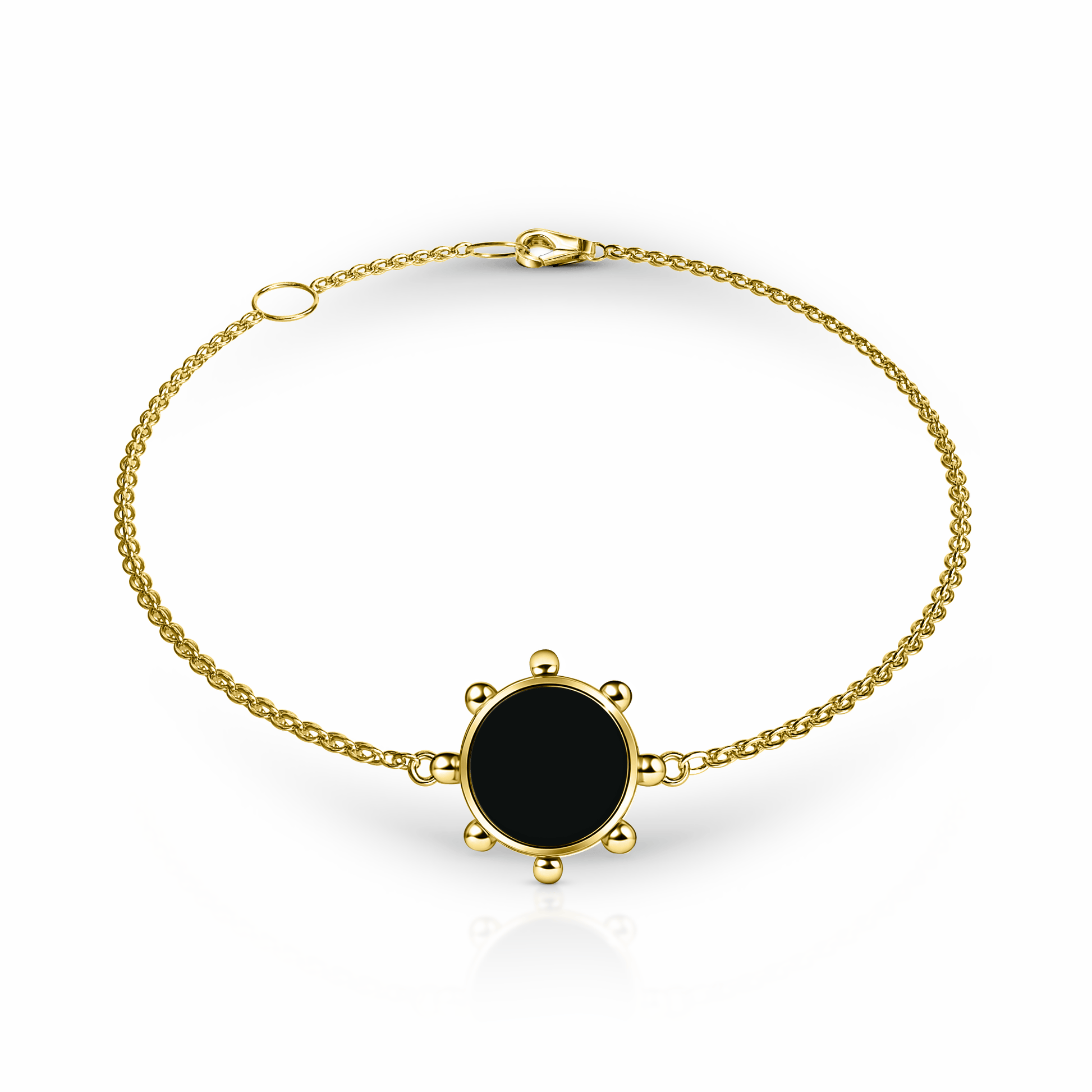Orbit Bracelet, 1 motif | 14K Gold Black Night {{ catogery }} {{ Collections }}