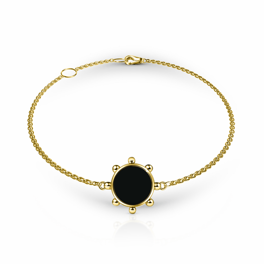 Orbit Bracelet, 1 motif | 14K Gold Black Night {{ catogery }} {{ Collections }}