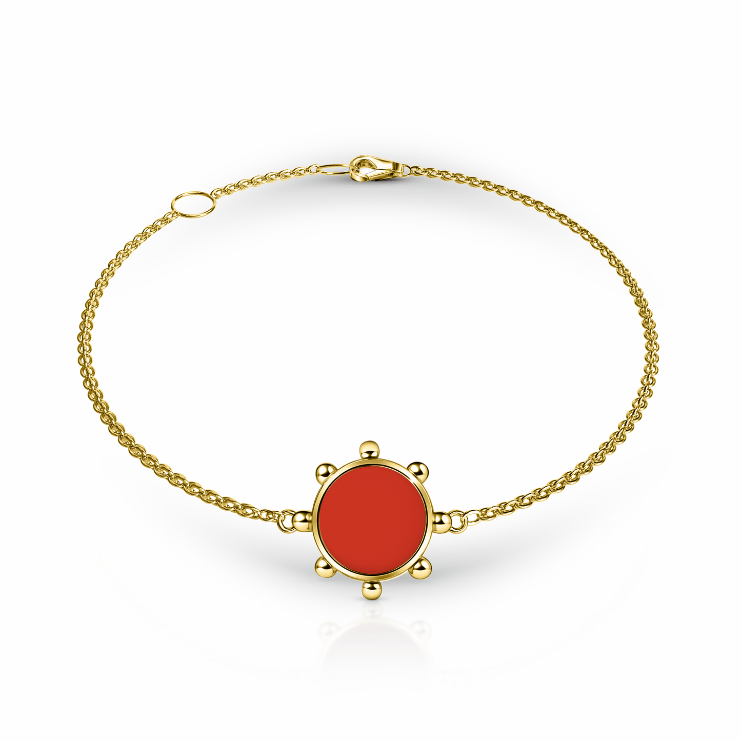 Orbit Bracelet, 1 motif | 14K Gold Red Clay {{ catogery }} {{ Collections }}