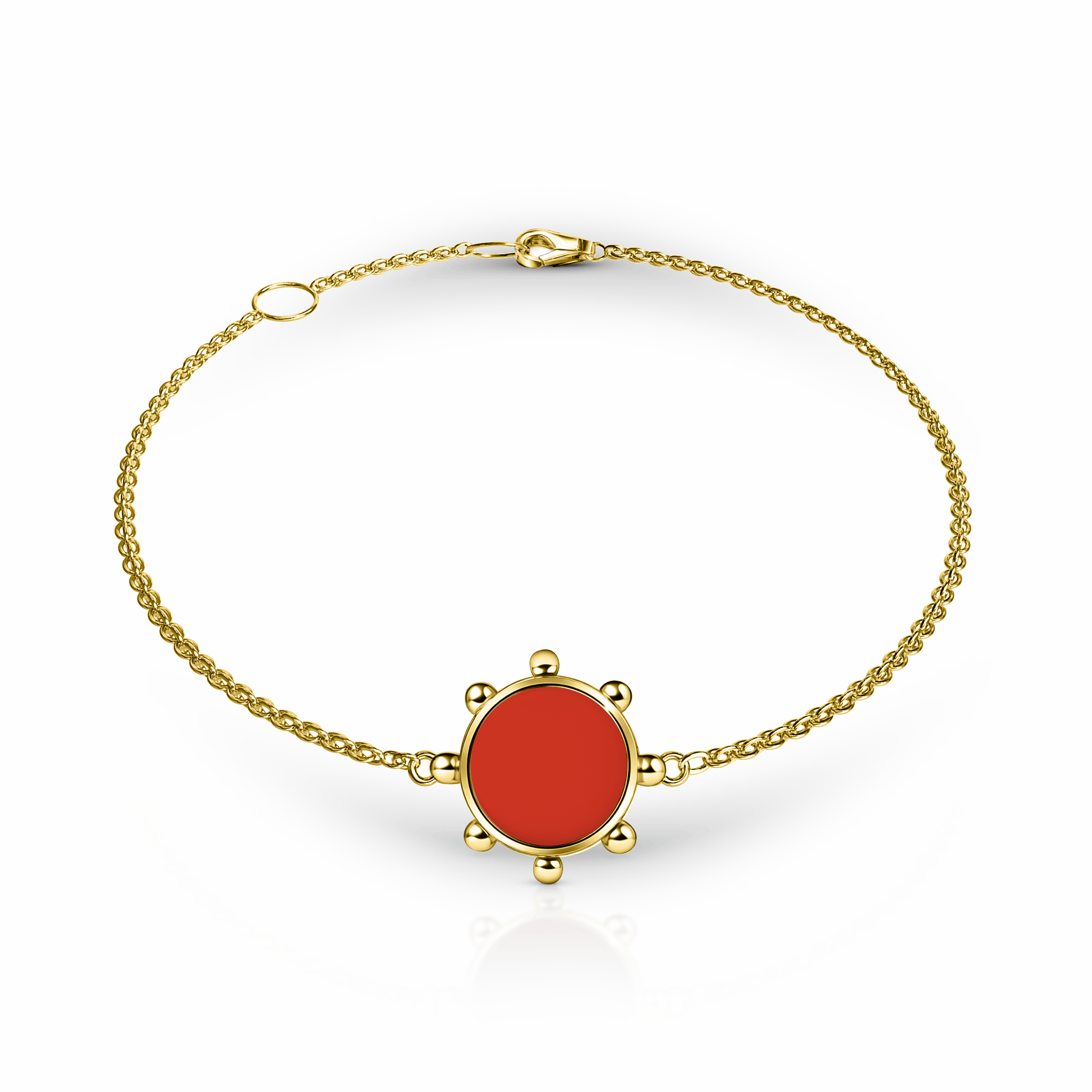Orbit Bracelet, 1 motif | 14K Gold Red Clay {{ catogery }} {{ Collections }}