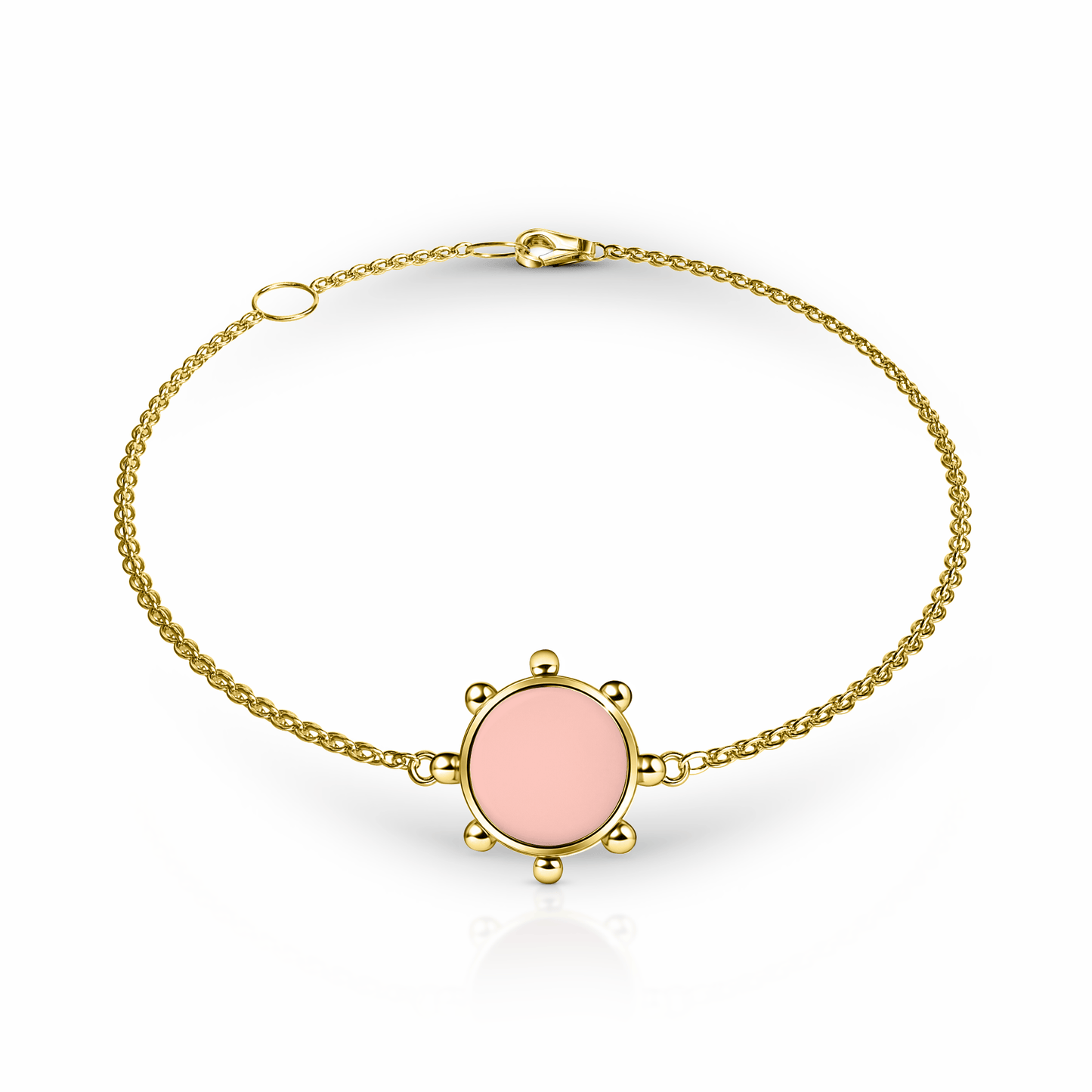 Orbit Bracelet, 1 motif | 14K Gold Rose Petal {{ catogery }} {{ Collections }}