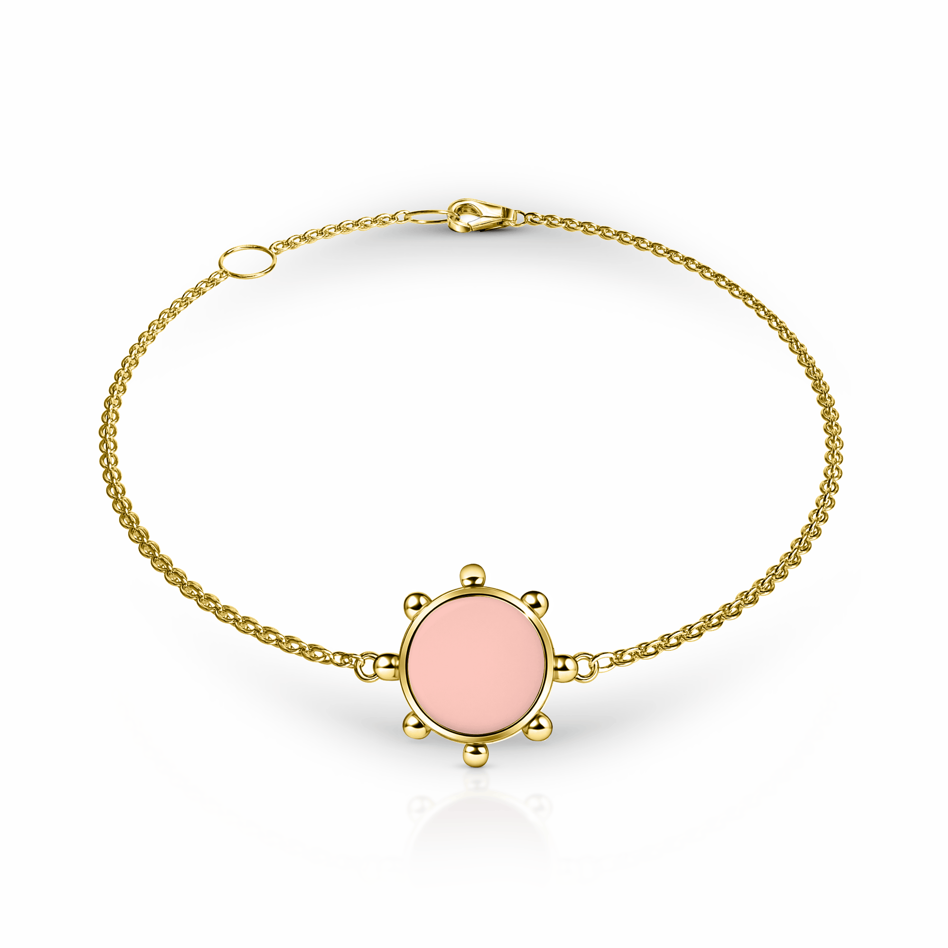 Orbit Bracelet, 1 motif | 14K Gold Rose Petal {{ catogery }} {{ Collections }}