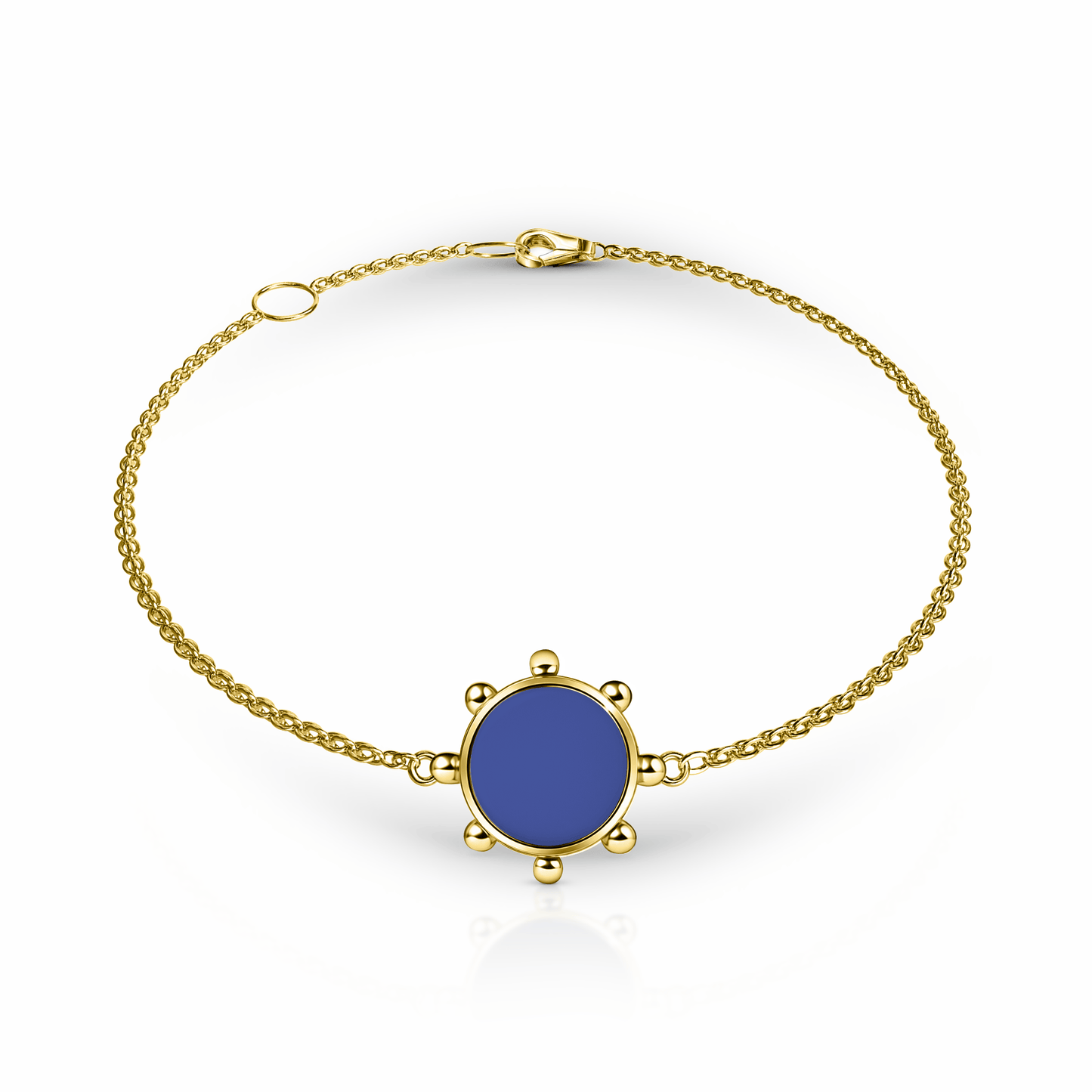 Orbit Bracelet, 1 motif | 14K Gold Royal Blue {{ catogery }} {{ Collections }}