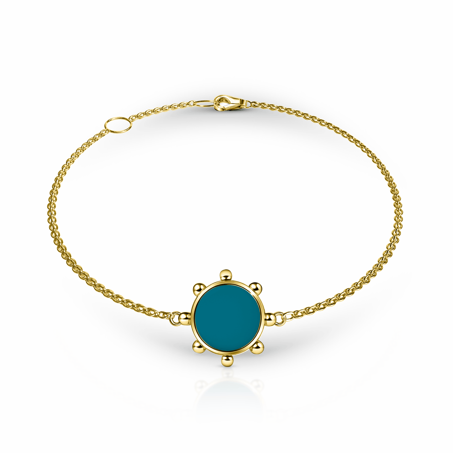 Orbit Bracelet, 1 motif | 14K Gold Seafoam Green {{ catogery }} {{ Collections }}