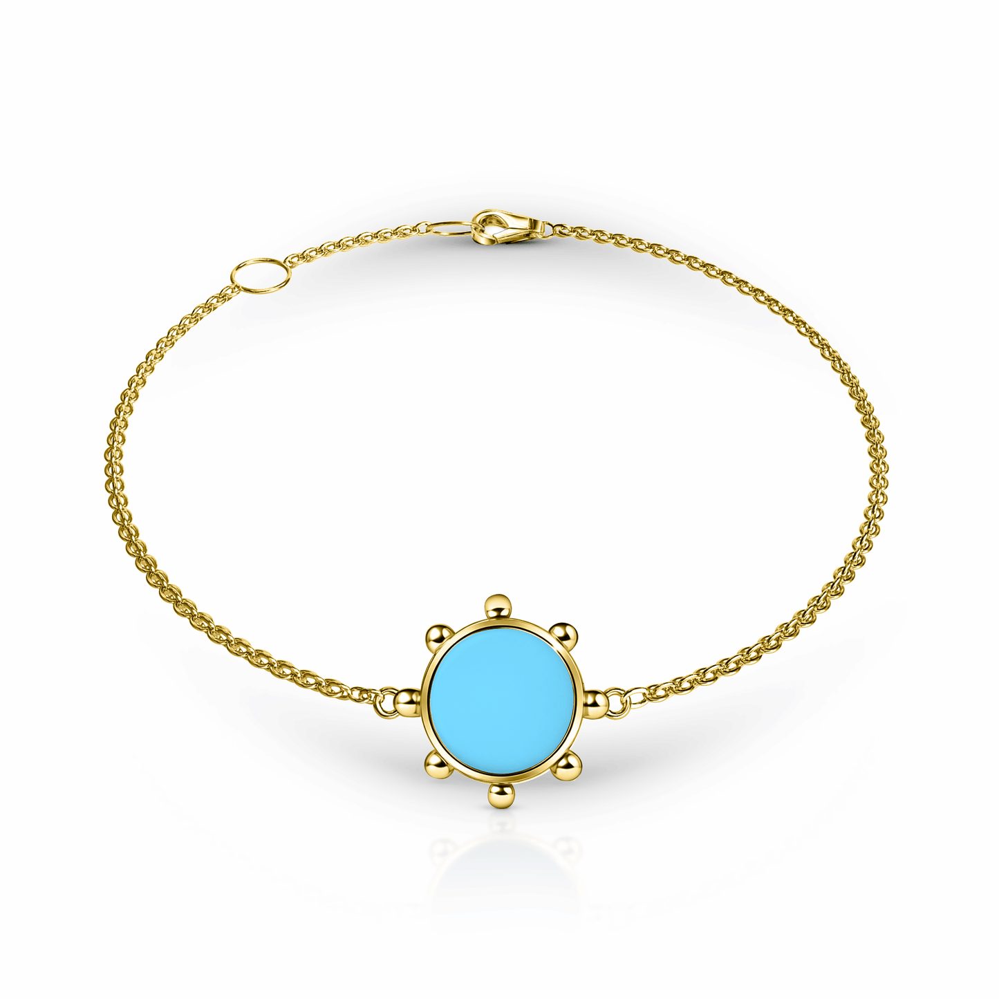 Orbit Bracelet, 1 motif | 14K Gold Sky Blue {{ catogery }} {{ Collections }}