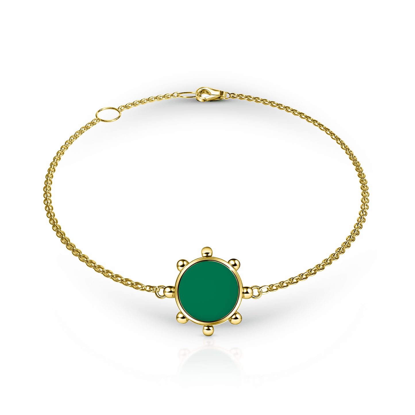 Orbit Bracelet, 1 motif | 14K Gold Spring Green {{ catogery }} {{ Collections }}